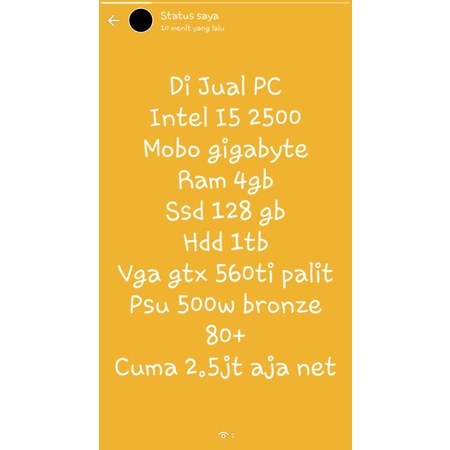 PC Game Intel I5 2500