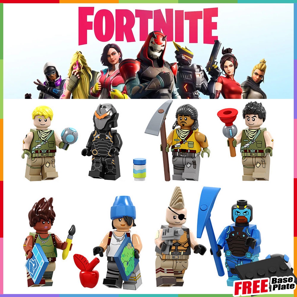 Fortnite Minifigures Hot Shooting Game Tracker Omega Battlehawk Garbide Kulit Bawaan Koleksi Angka Mini