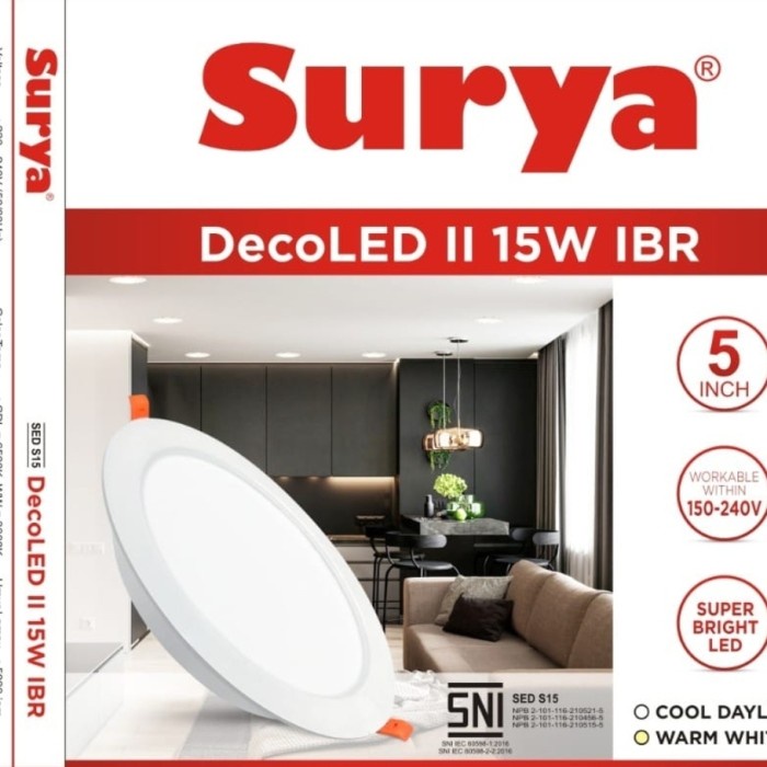 Led Panel Surya IBR 15W / Downlight LED surya ibr 15watt