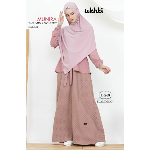 GAMIS UKHTI UG68 BAJU GAMIS ASLI UKHTI MUNIRA GAMIS UKHTI MUNIRA DRESS MUSLIMAH BAHAN SYAKILA MOTIF 