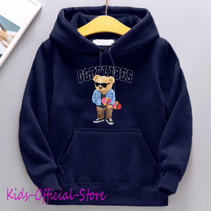Hoodie Anak Cowok cewek GOODVIBES Umur 2 3 4 5 6 7 8 9 10 11 12 Tahun/Switer Hodie Anak Keren