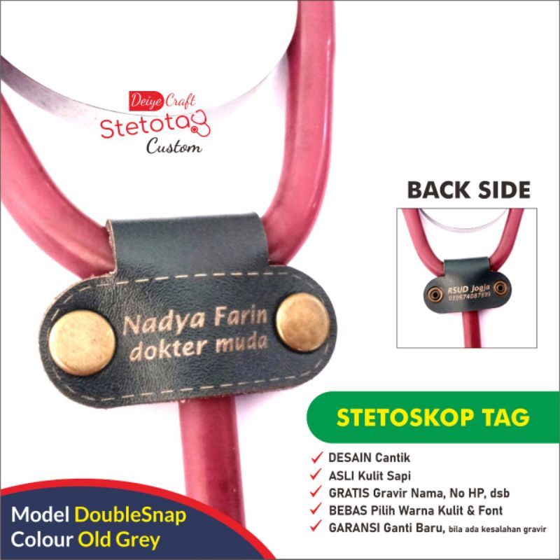 

STETOSKOP TAG Custom StethosTag GRATIS Gravir Nama (Model DoubleSnap)