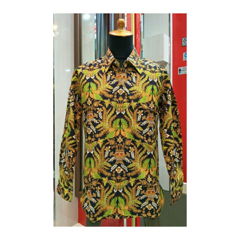 Kemeja Batik Pria Lengan Panjang Motif Mahkota Wijaya-Pangestu Batik