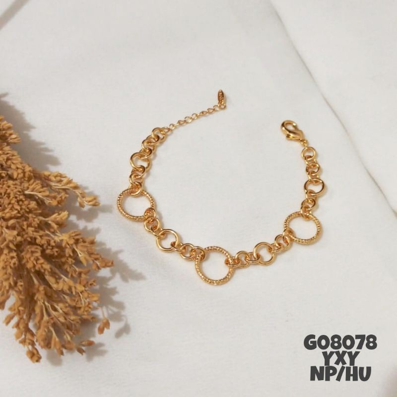 Gelang Yaxiya Rantai Warna Gold G08078