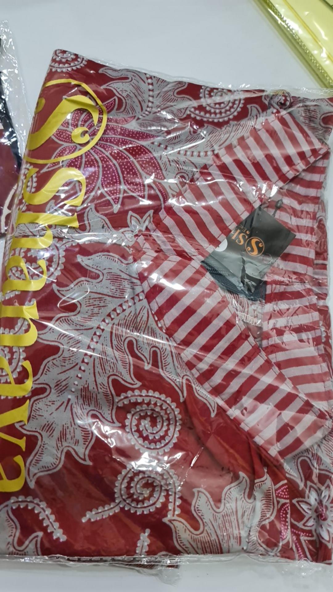 Shanaya Batik Tunik Pias Prameswari Warna Hitam Dan Merah Size S M L Xl Xxl Bisa Seragaman