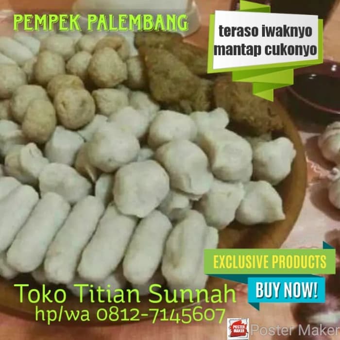 

40 pcs Pempek Palembang - Campur Mpek mpek Telor Adaan Lenjer Kulit