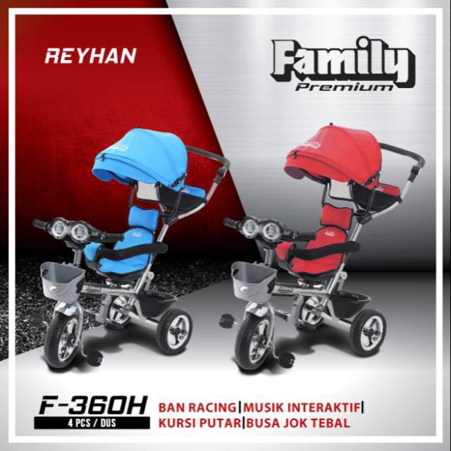 Makassar Sepeda Anak Roda Tiga Family Premium F-360H REYHAN