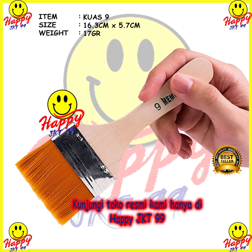 [ HAPPY JKT 99 ] KUAS CAT TEMBOK KUAS ETERNA KAYU PAINT BRUSH KUAS KAYU FLUX KUAS PVC TEKNISI