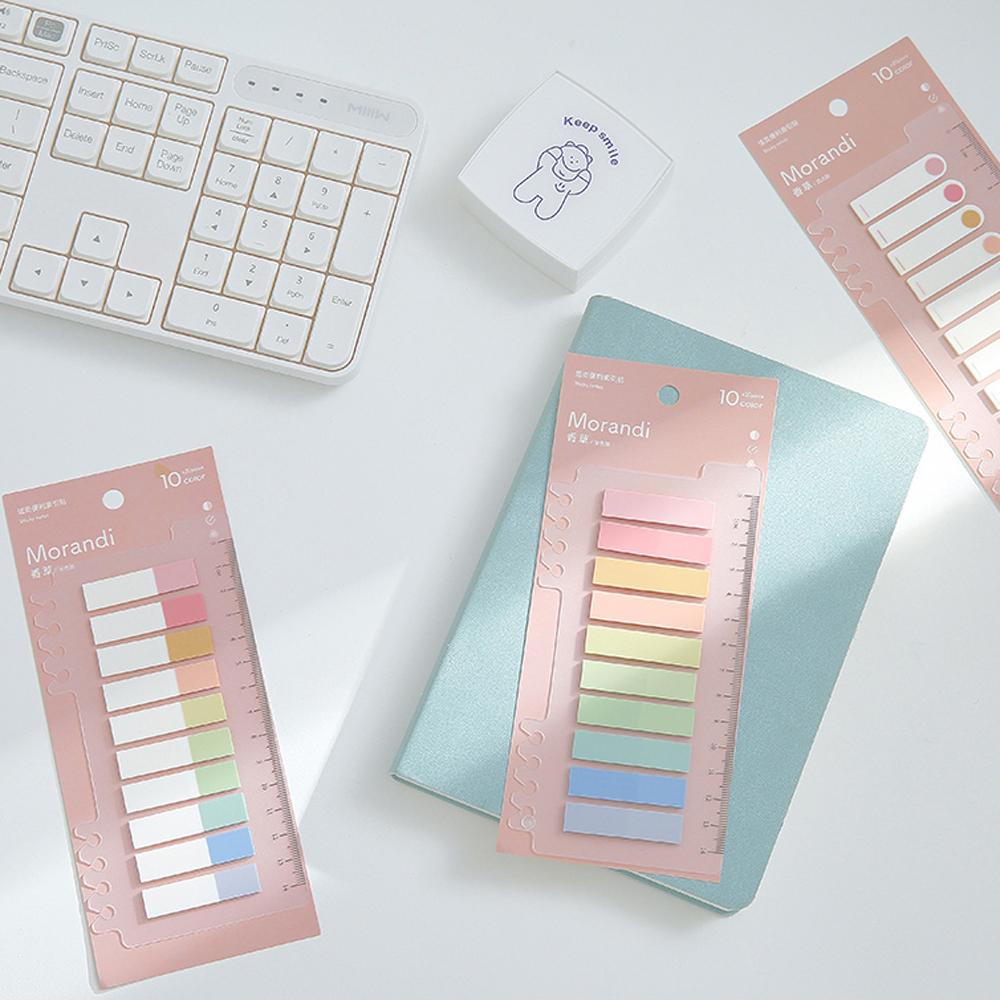 Lanfy Memo Pad Perlengkapan Kantor 200lembar Stiker Planner Nota Lengket Loose-leaf Bookmark Stiker Index