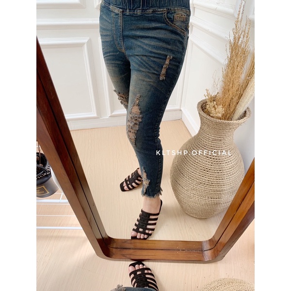 TERLARIS KHAYSA JEGGING JEANS RIPPED 7/9