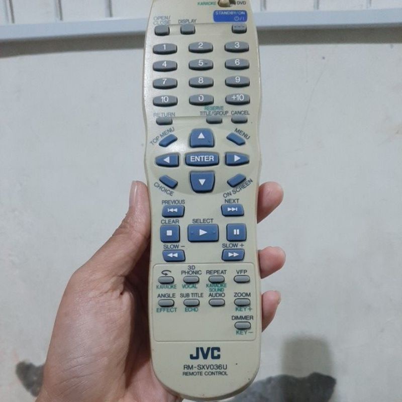 REMOTE REMOT JVC KAROKE RM-SXV036U ORIGINAL ASLI