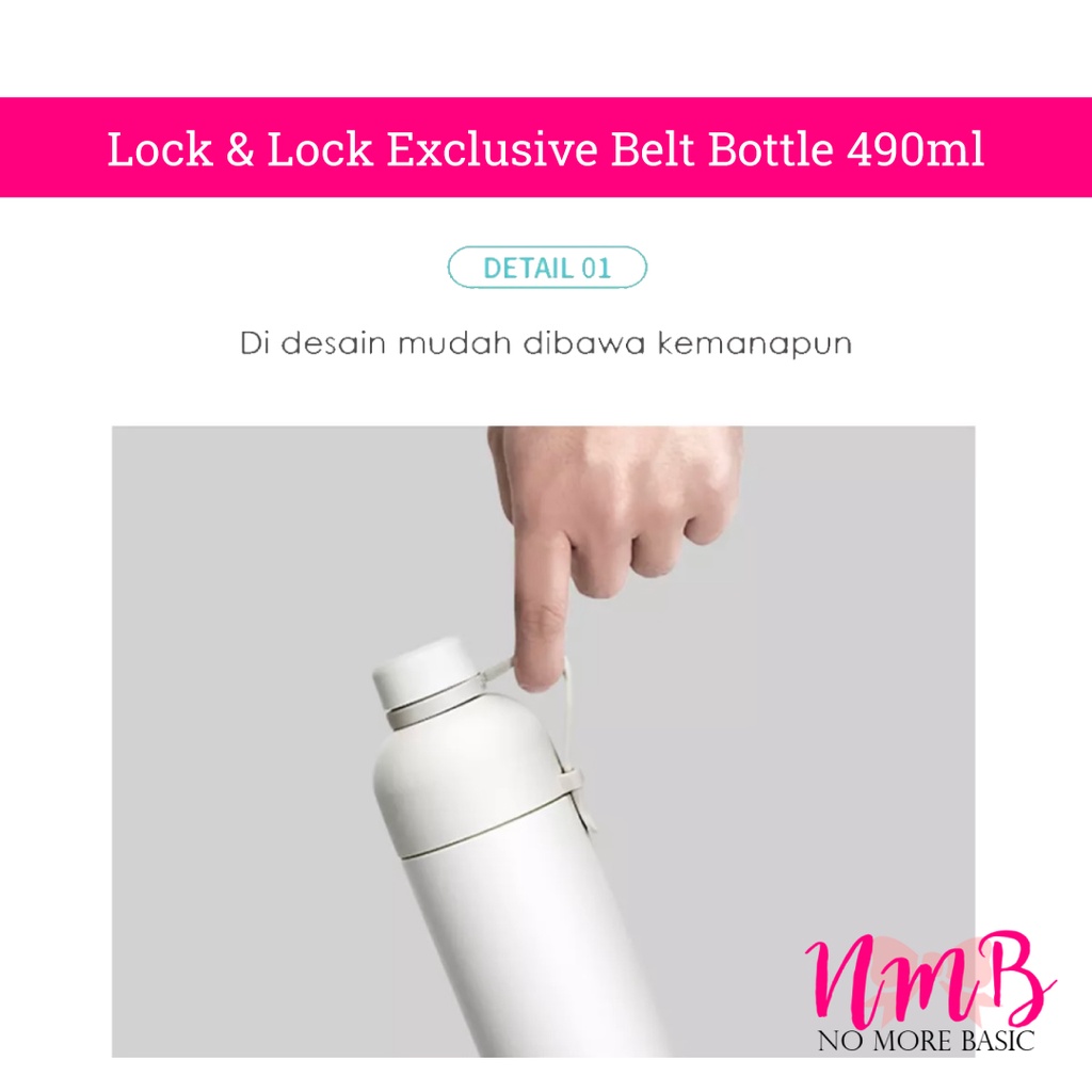 Lock &amp; Lock Exclusive Belt Bottle 490ml Tumbler Lock n Lock Termos dan Botol Minum Sport