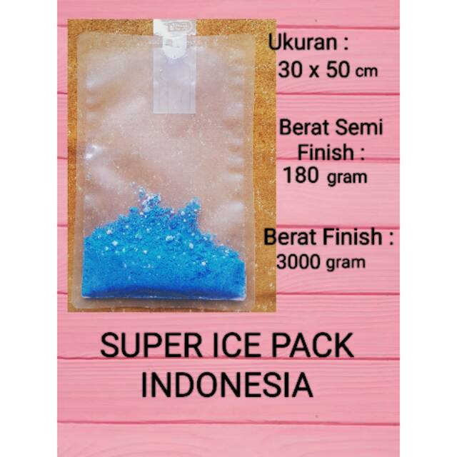 ice gel pack biru super besar 3kg 30x50cm blue ice pack murah