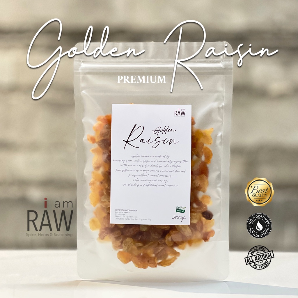 

IAM RAW GOLDEN RAISIN PREMIUM | KISMIS KUNING / KISMIS GOLDEN