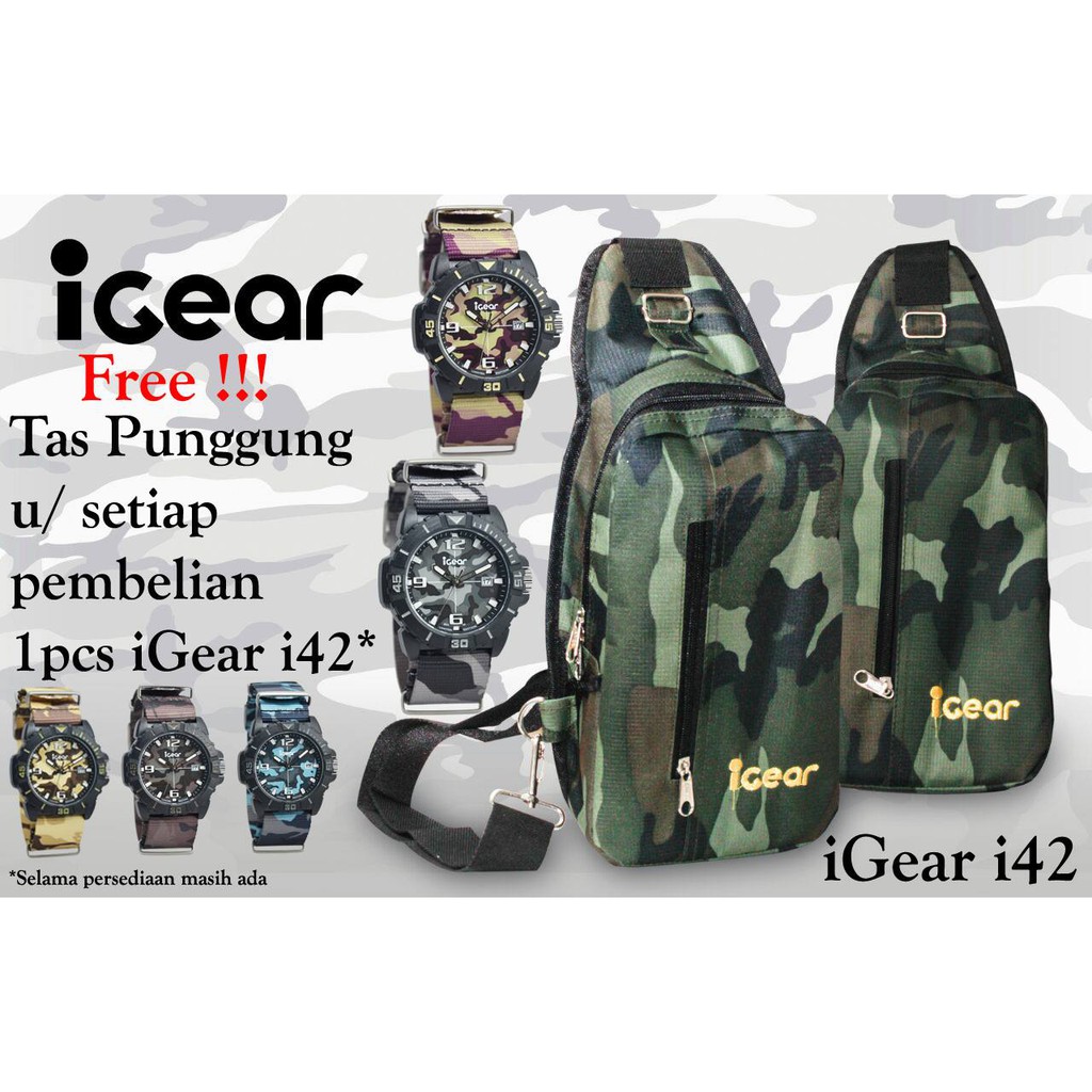 HOTS LIST PRODUK IGear Jam Tam Tangan Pria I42 Original Free Tas