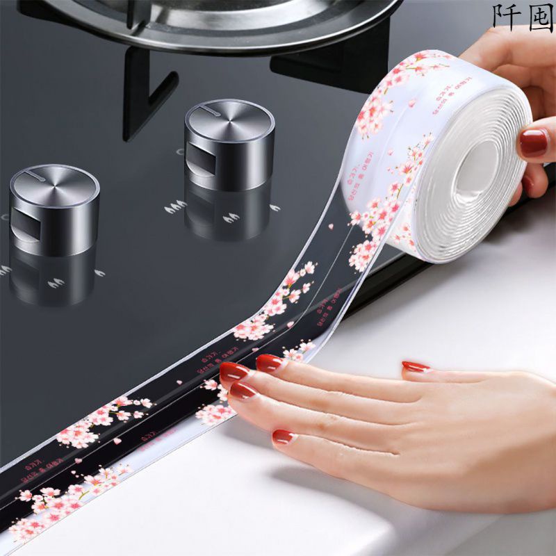 [ Cartoon Waterproof Anti-mold Self-adhesive Beauty Sewing  Sticker Decor for  Home Bathroom Kitchen Sink ]