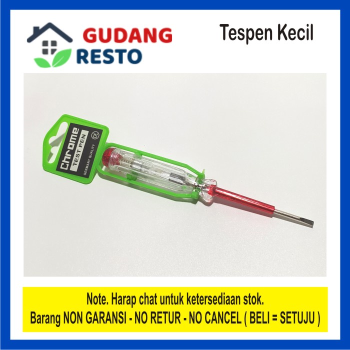 OBENG TESPEN / TEST PEN AC LISTRIK MINUS / - CEK ARUS / SAKU