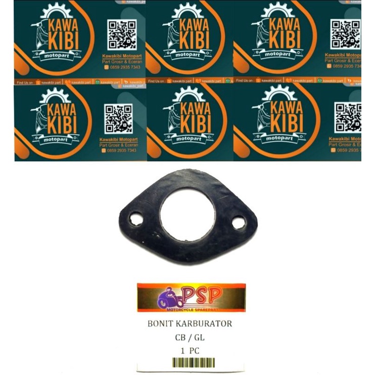 Bonit Karburator CB / GL - Ebonit Manipol Manifold Fiber Insulator Karbu Honda CB 100 GL 100 Megapro