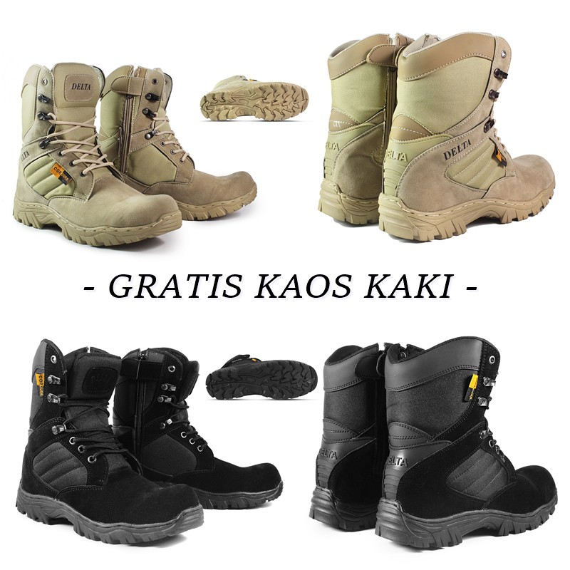 Sepatu Tactical Cordura Gurun 8 inci Safety Boots Pria Hiking Militer Outdoor