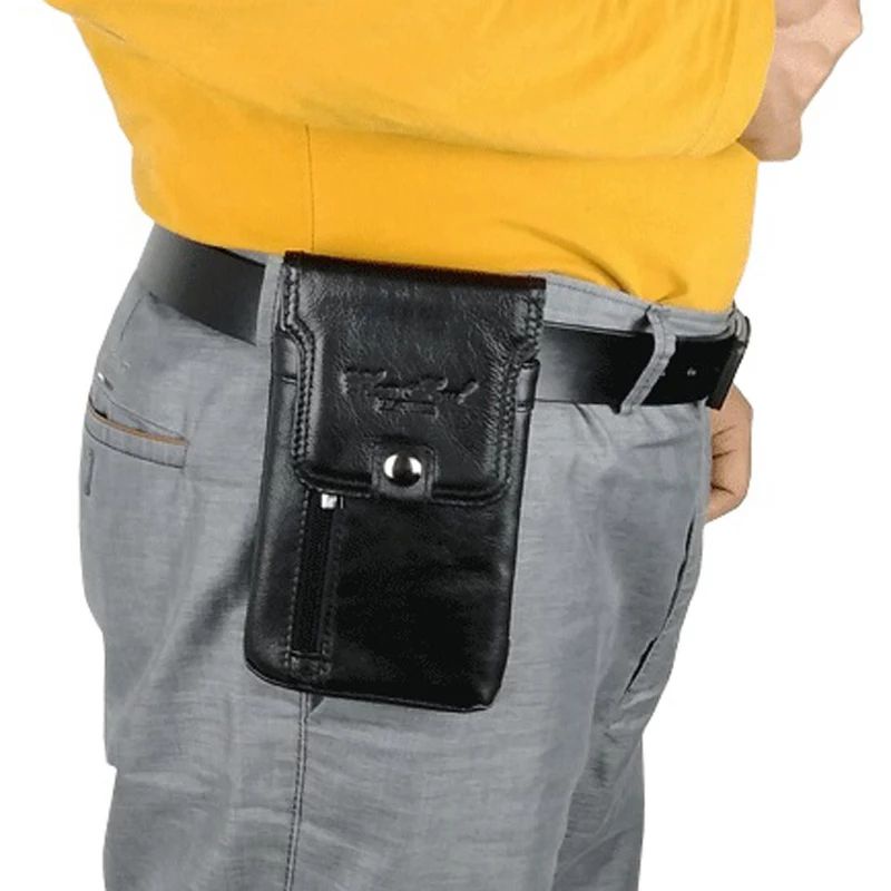 Dompet Kulit Pria Asli Tempat Hp 6.5inch Dompet Hp Import Sarung Hp Kulit Horizontal 3227