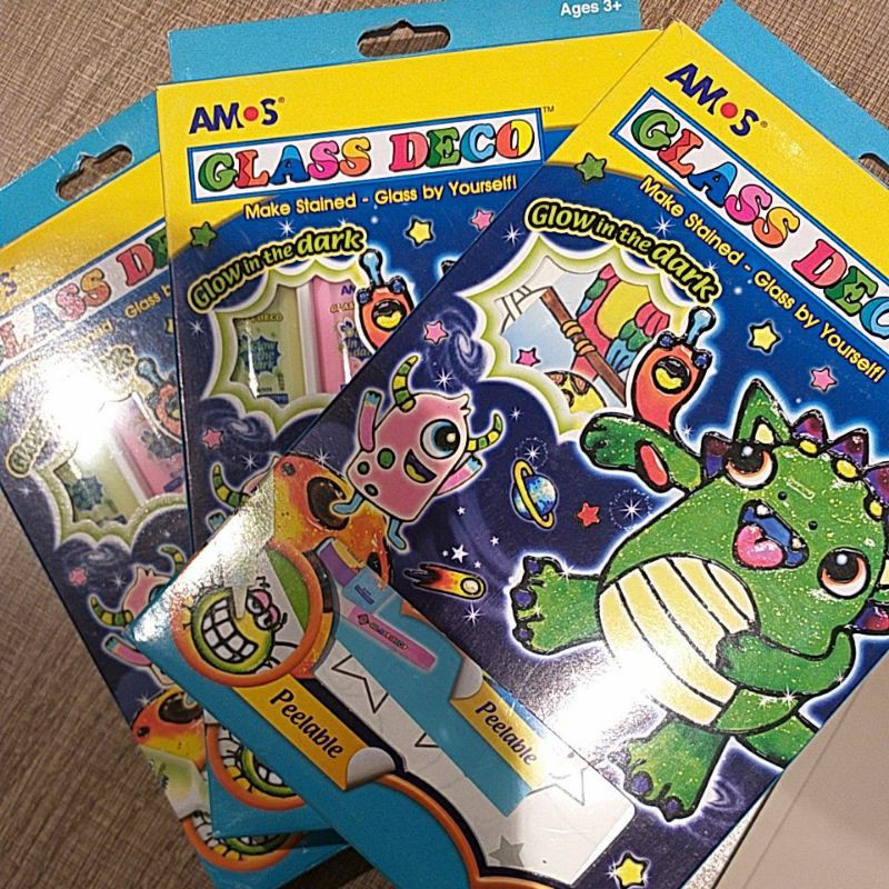 

GLOW IN THE DARK AMOS GLASS DECO 22ML/7P(W.STICK) PACK GD22P7R