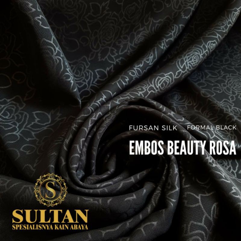 EMBOS FURSAN SILK FORMAL BLACK PER 50CM