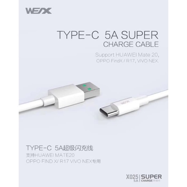 Kabel Data WEX X026 Super Fast Charging 5A iOS Lightning USB Pasarbb