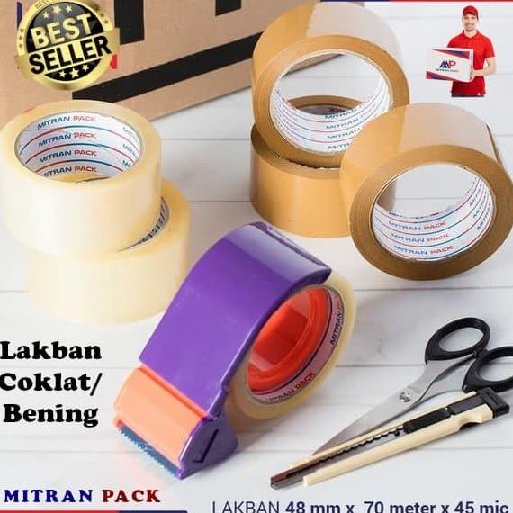 

LAKBAN COKLAT DAN BENING 48MM X 70YARD FULL - MITRAN PACK MP