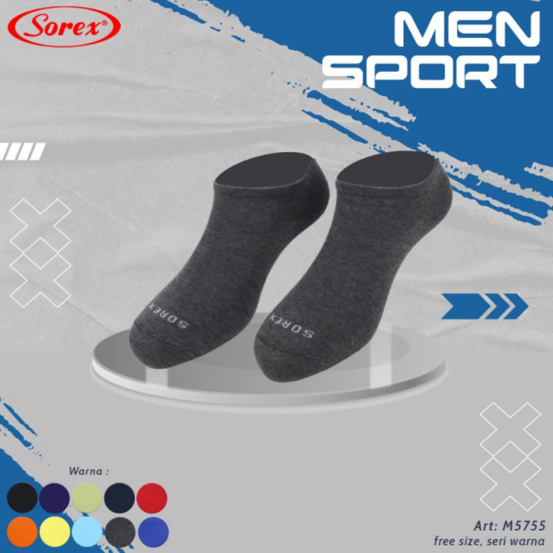 Sorex man sport Sock M 5755/M 5756/M 5757 kaos kaki olahraga