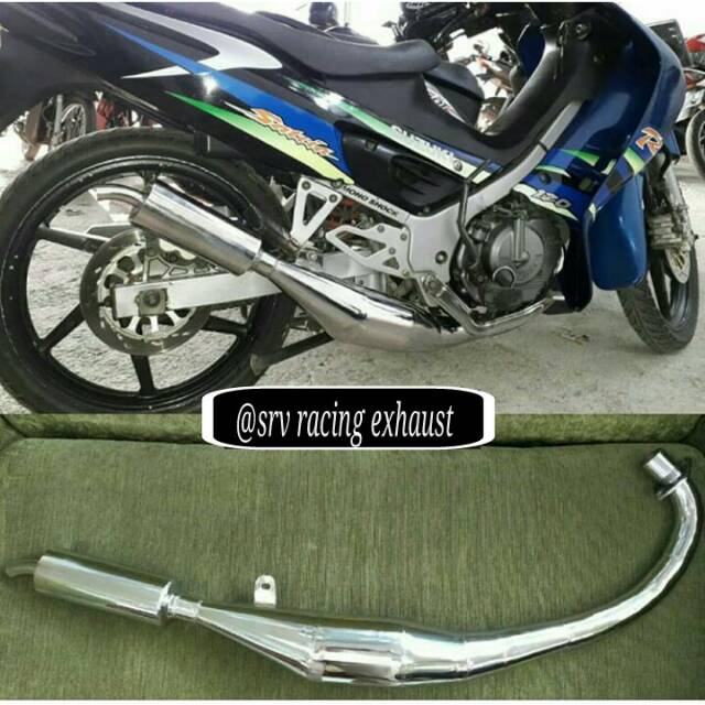 Knalpot satria hiu-knalpot satria lumba lumba-knalpot standar racing satria 2 tak