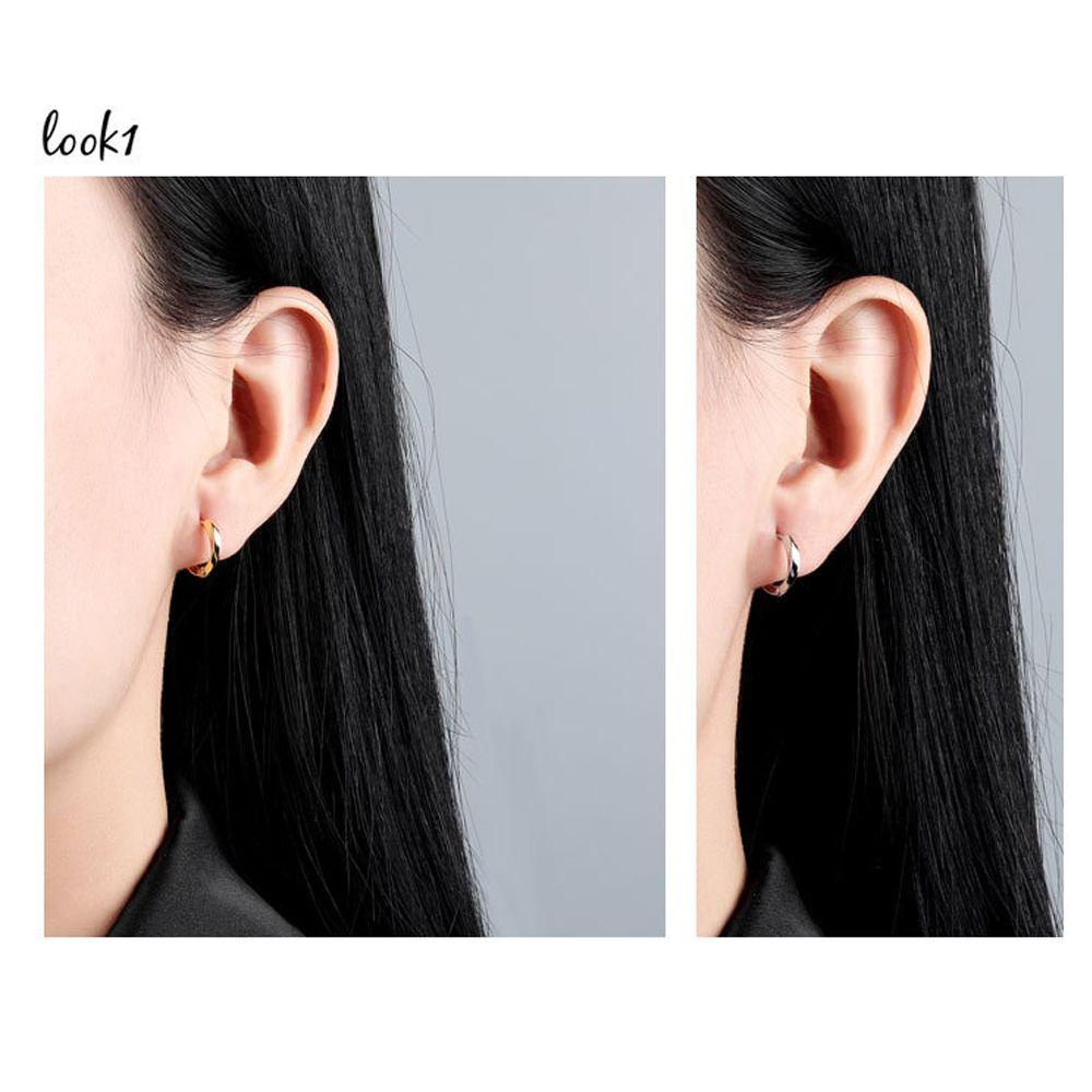 Top Anting Kristal Zirkon Anting Unisex Hadiah Kecil Dan Indah925 Berlapis Perak925