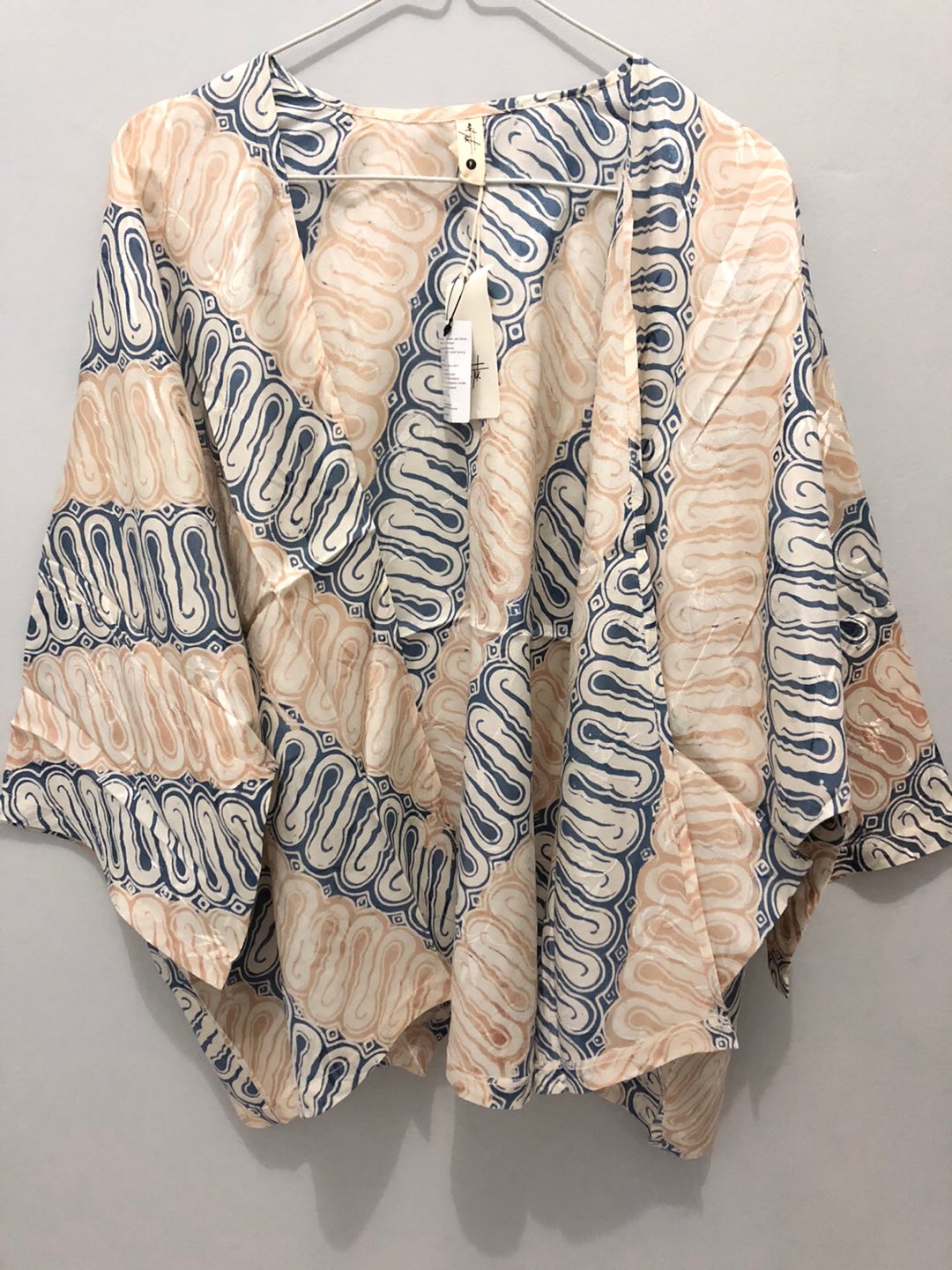 Art.tik Outer Lengan 3/4 Wanita Batik Parang Abu-abu/cream - K-zdah04-y5