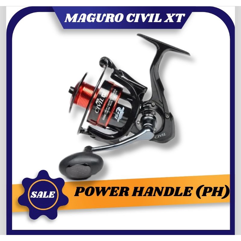 Reel Maguro CIVIL XT POWER HANDLE Ukuran 1000 | 2000 | 3000 | 4000 | 6000 | 8000