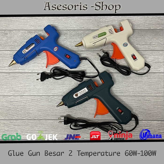 

HJK Glue Gun / Lem Tembak 2 Temperature 60w & 100W Besar Glue Gun 60 Watt Glue Gun 100 Watt Glue Gun