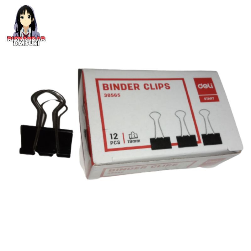 

[RD] Deli Binder Clip 15Mm bebas karat dilapisi oleh eletroforesis (105) E38566