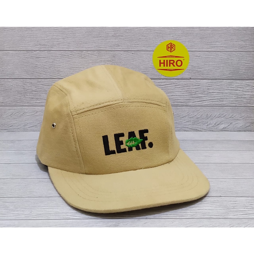 [COD]Topi Snapback Bordir LEAF Hip-Hop New Model/Topi Lima panel/Topi Disro keren