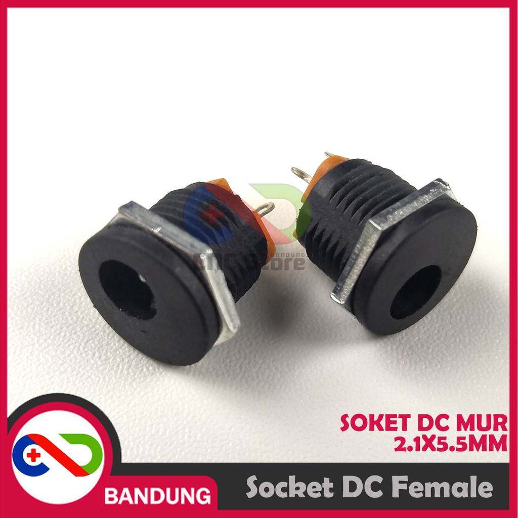 SOCKET SOKET DC MUR 2.1X5.5MM PANEL MOUNT FEMALE POWER SUPPLY BULAT