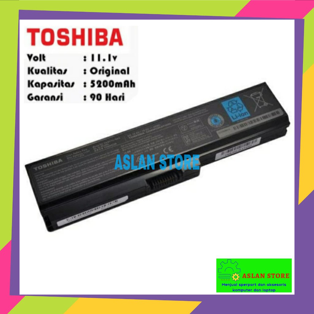 Baterai Laptop Toshiba Satellite M645 M300 A660 A665 P755 P750 P745 U505 T135 PA3634U-1BRS ORI C640