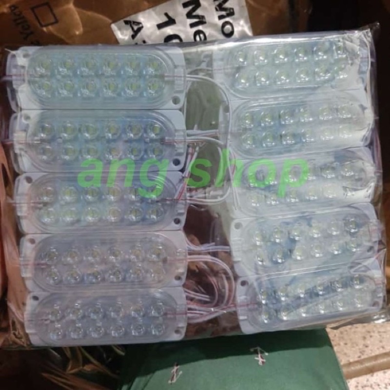 100 Pcs Modul Ultrasonic Ultrasonik 2835 12 Led 10438 12V Putih Modul 12 Led 2835 Putih