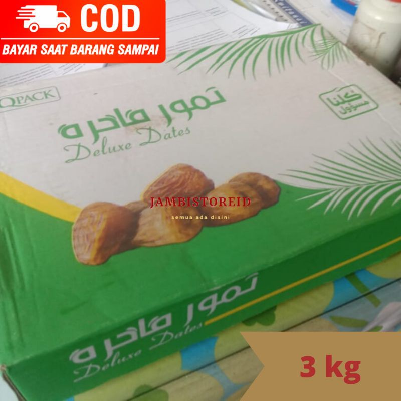 

(JAMBISTOREID) Kurma Sukari 1 Dus Tiga Kg Kilo Makanan Takjil Cemilan Buka Pabukoan Jambi Padang