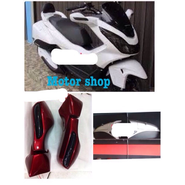 sepaket spion lipat+sen led dan box samping honda new pcx 150