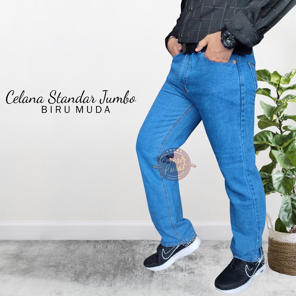 Celana Jeans Jumbo LIVES Standar Biru Blitz 39 - 44