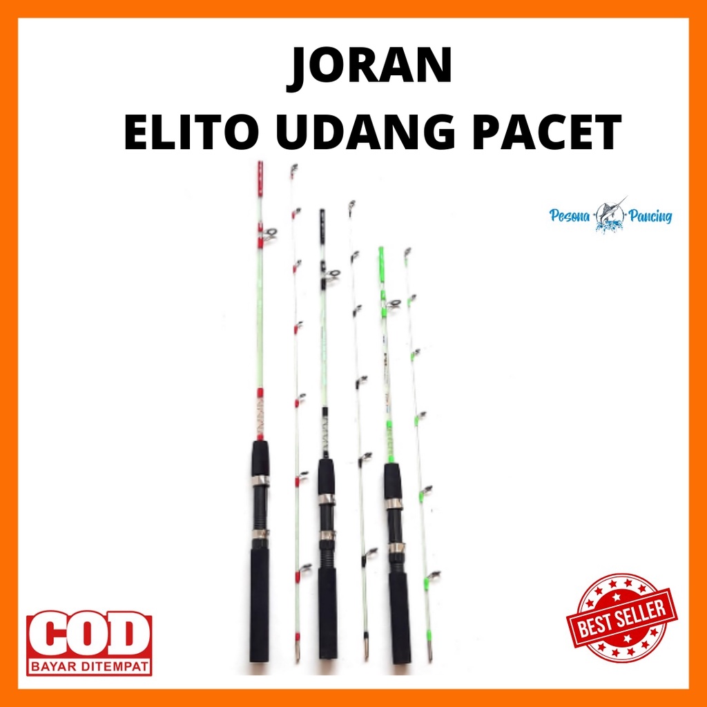 Joran Pancing ELITO UDANG PACET Fiber Solid Transparan  120-150 Sangat LENTUR