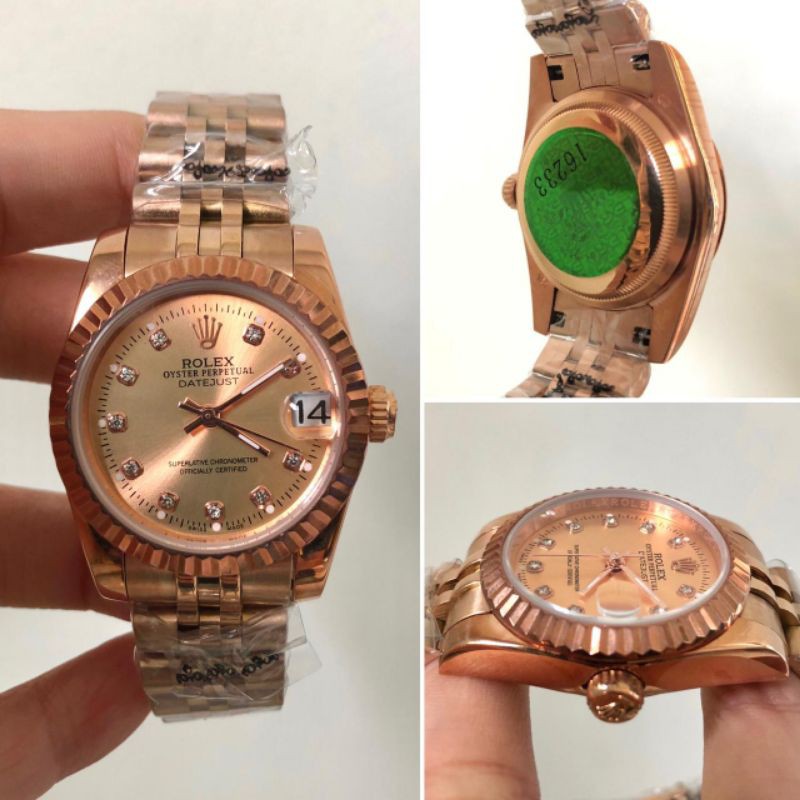 Jam tangan wanita rolex mesin japan otomatis diameter 31mm