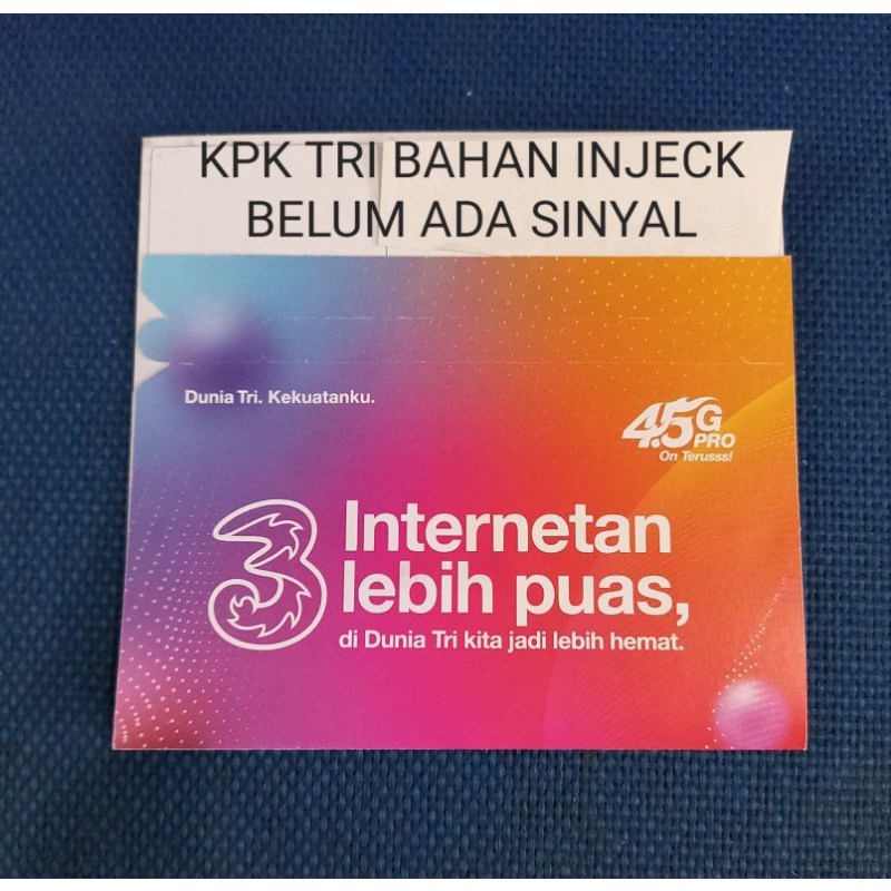 KPK atau kartu perdana kosong Tri
