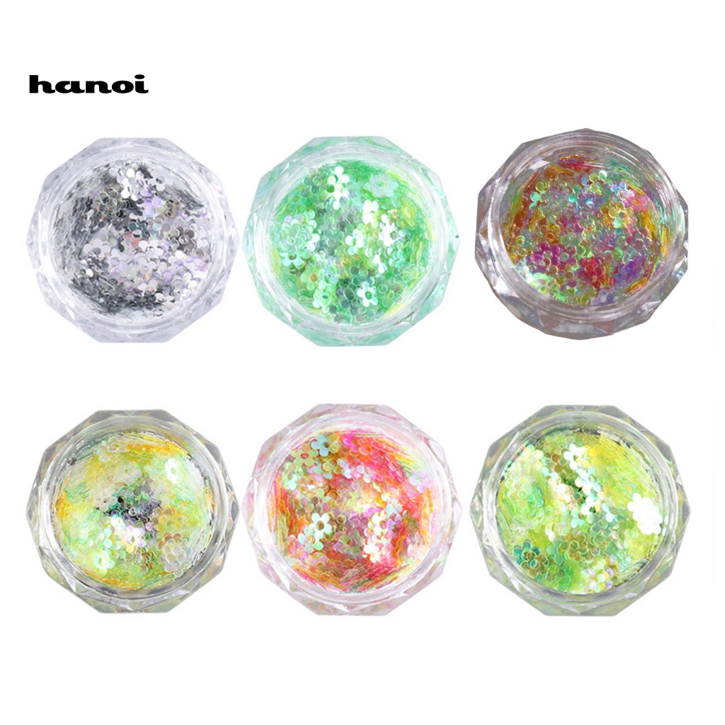 Han 1 Kotak Sequin Glitter Berkilau Untuk Dekorasi Nail Art / Manicure