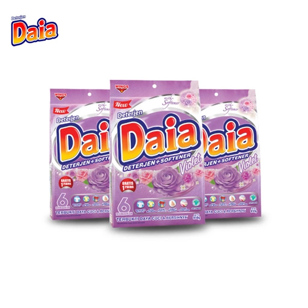 Daia Deterjen Bubuk Violet 800 gr x3