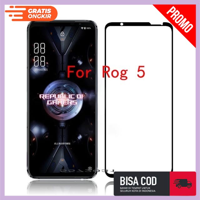 TEMPERED GLASS LAYAR ASUS ROG PHONE 5S PRO TEMPERED GLASS FULL COVER FULL SCREEN