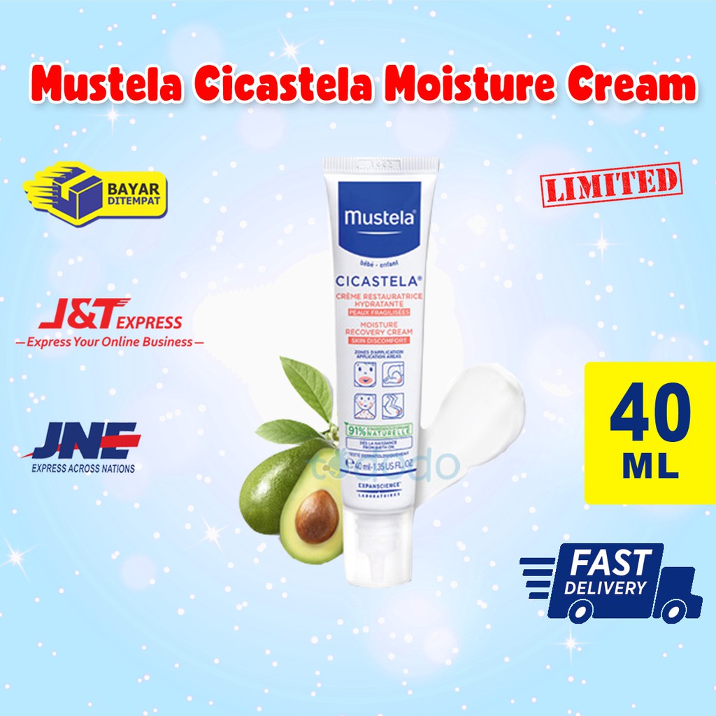 Krim Pelembab Bayi Mustela Cicastela Moisture Cream 40ml