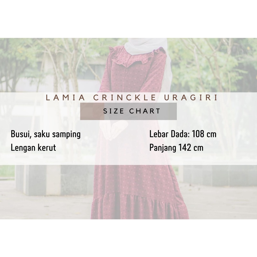 Gamis Crinkle Uragiri/ Gamis Crinkle Premium/ Gamis Crinkle Polka Mewah